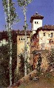 Ortega, Martin Rico y The Ladies' Tower in the Alhambra, Granada oil painting